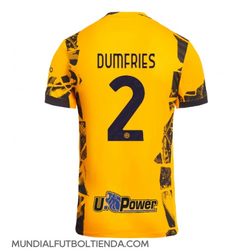 Camiseta Inter Milan Denzel Dumfries #2 Tercera Equipación Replica 2024-25 mangas cortas